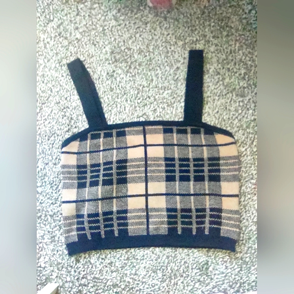 Black & Brown Crop Top
